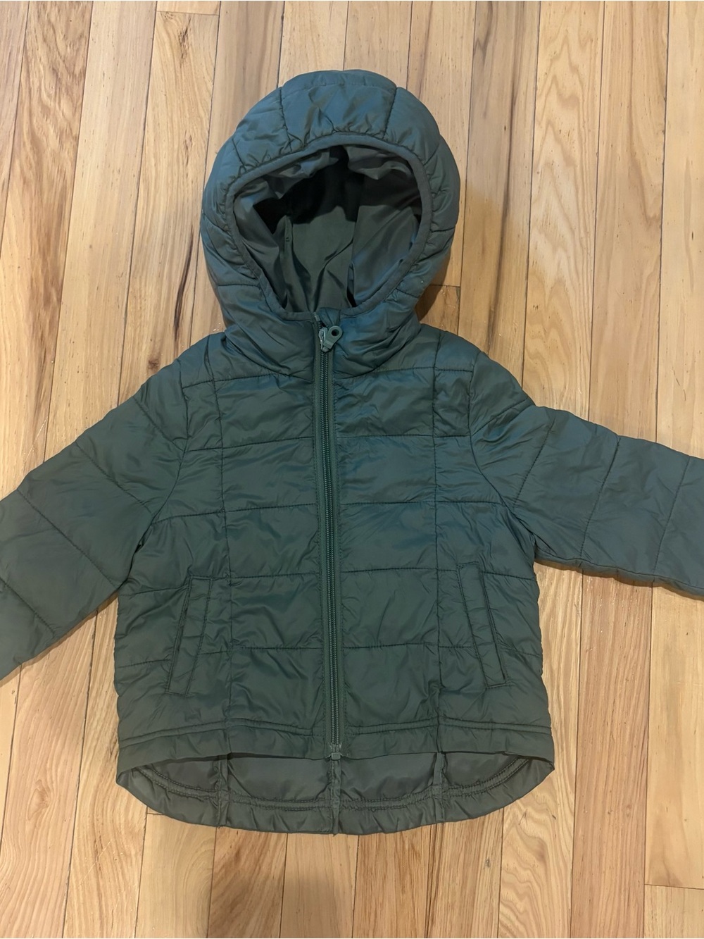 Tucker + Tate Quilted Hooded Puffer Jacket Green